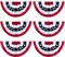 2x4Ft American Flag Bunting Patriotic Decorations,6 Pcs USA Pleated Fan Flag Brass Grommets Quality, Large Size Half Fan Banner Indoor/Outdoor Decorations for 4th of July, Memorial Day and Veterans Da